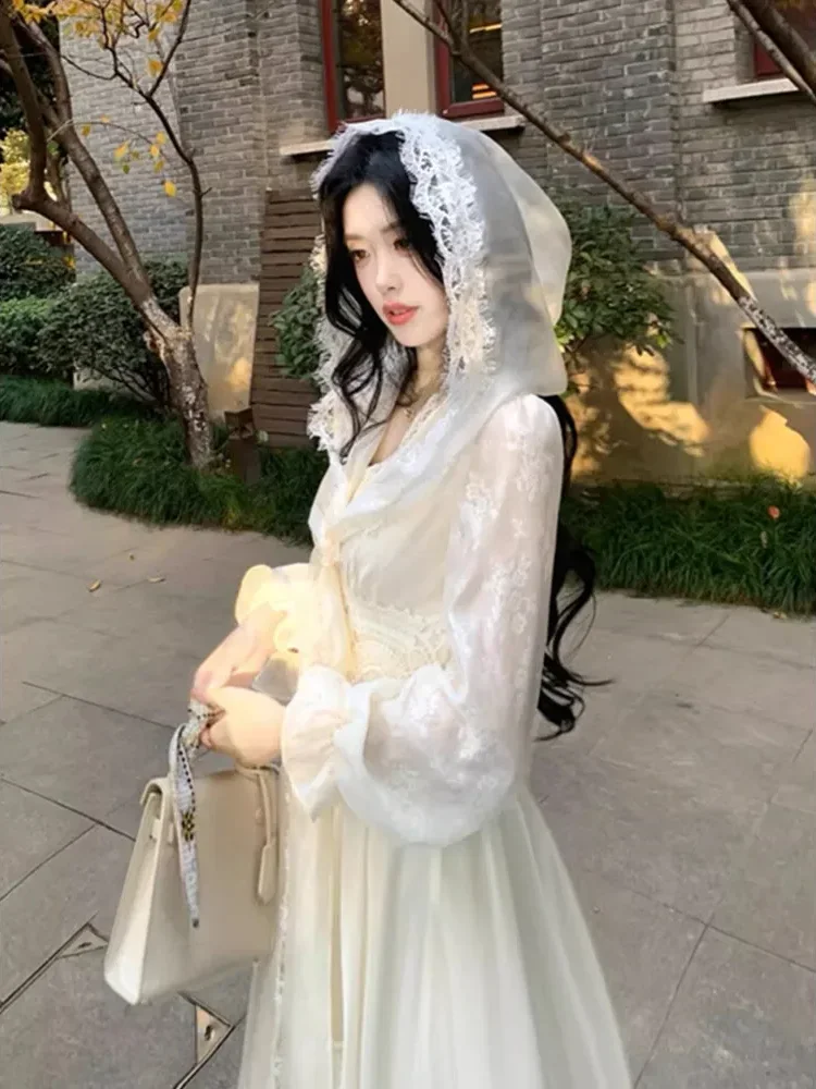 [NEW]CHICMORE Gaun wanita dengan kerah leher v-neck lengan panjang gaya kasual