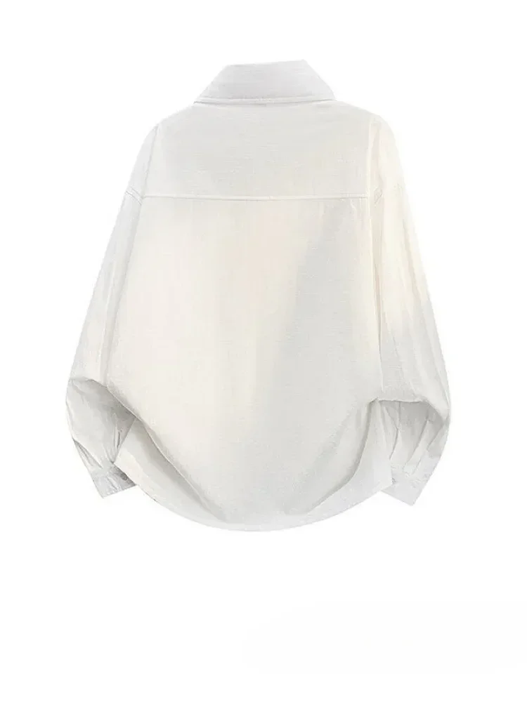 [NEW]CHICMORE Atasan kemeja lengan panjang gaya kasual korea baru