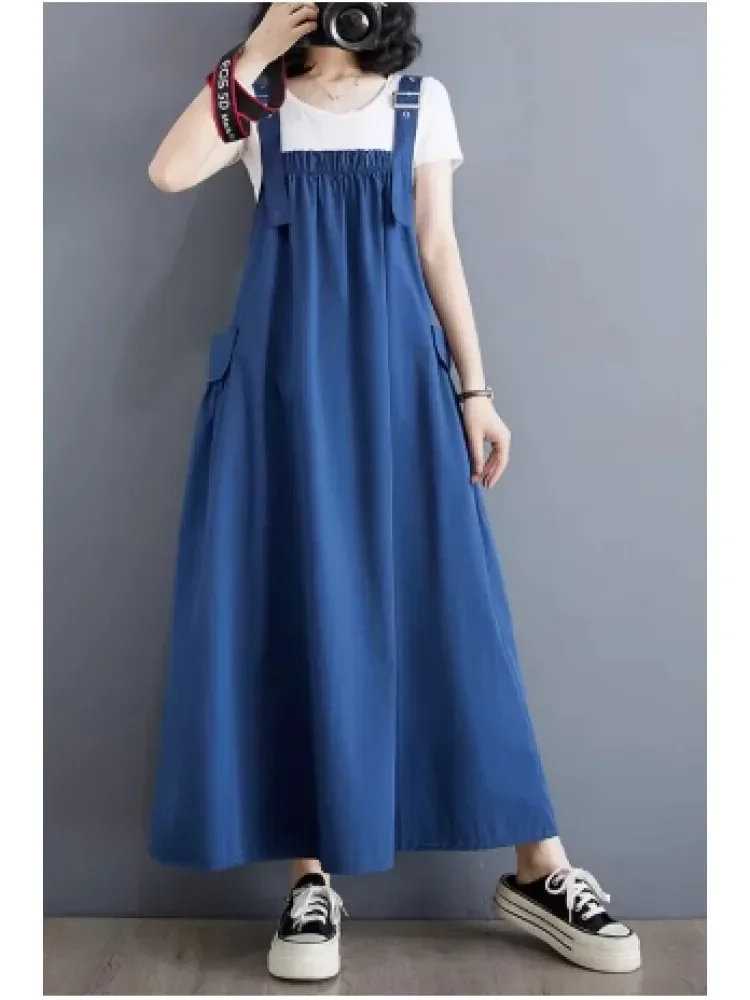 [NEW]CHICMORE Gaun panjang wanita kasual tanpa lengan warna polos (tanpa lapisan dalam)