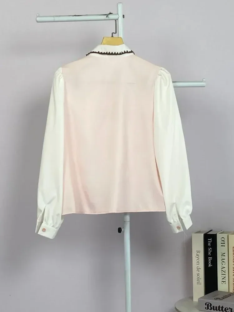 FADFAD Kemeja unik lengan panjang dan kerah collar