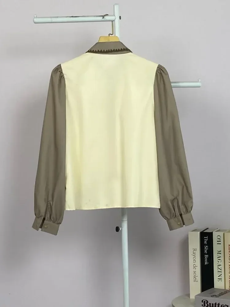 FADFAD Kemeja unik lengan panjang dan kerah collar