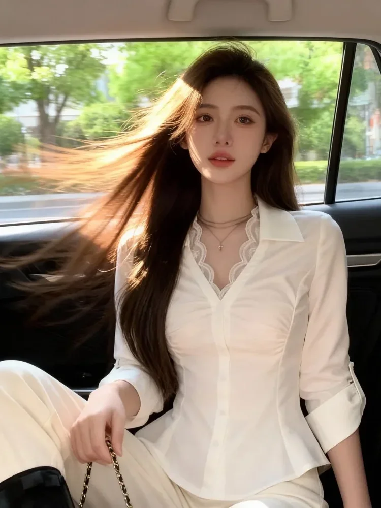 [NEW]FADFAD Blus lengan panjang untuk wanita atasan yang pas di badan cantik