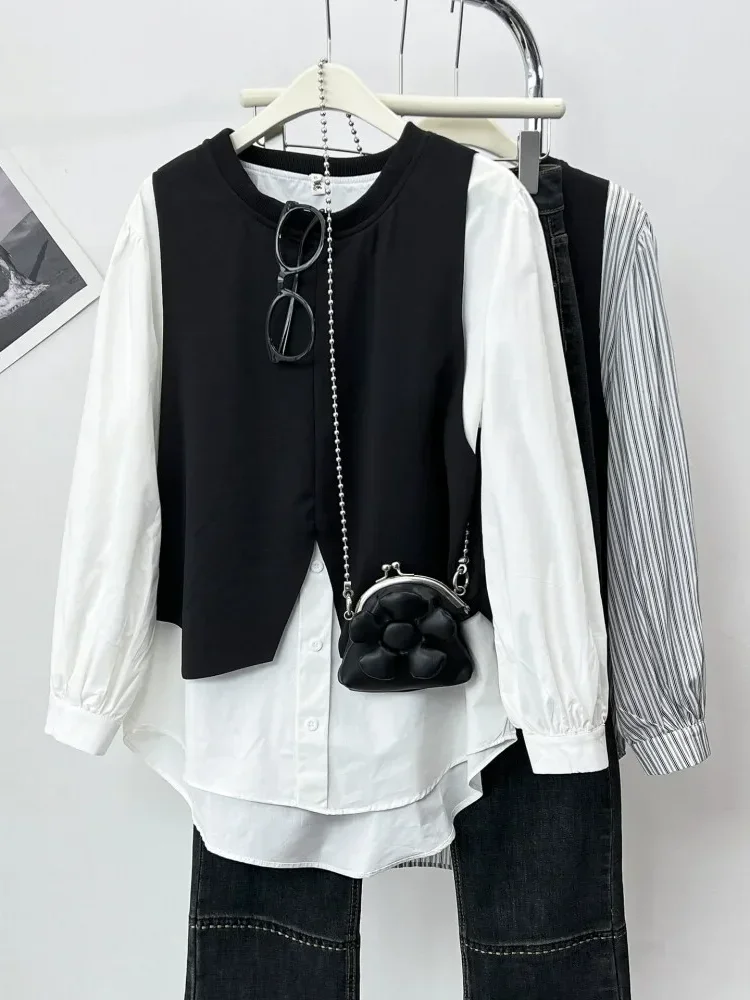 [NEW]FADFAD Atasan kemeja model kekinian lengan panjang dengan gaya modis untuk wanita