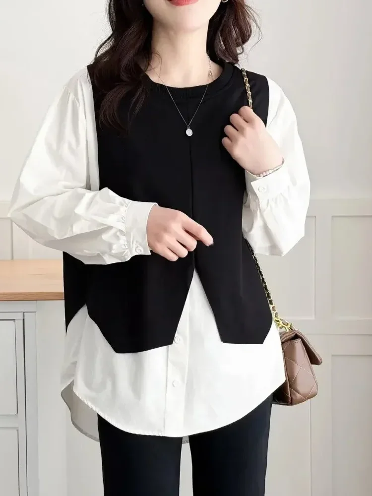 [NEW]FADFAD Atasan kemeja model kekinian lengan panjang dengan gaya modis untuk wanita