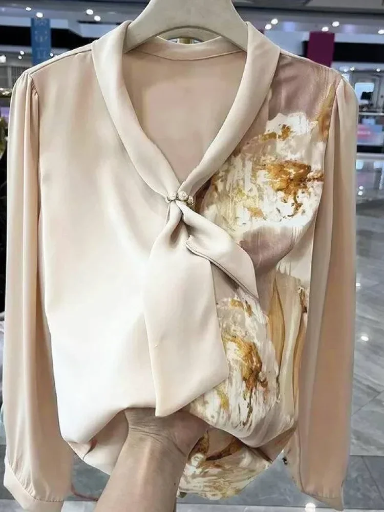 FADFAD Kemeja cetak temperamen gaya baru wanita atasan elegan