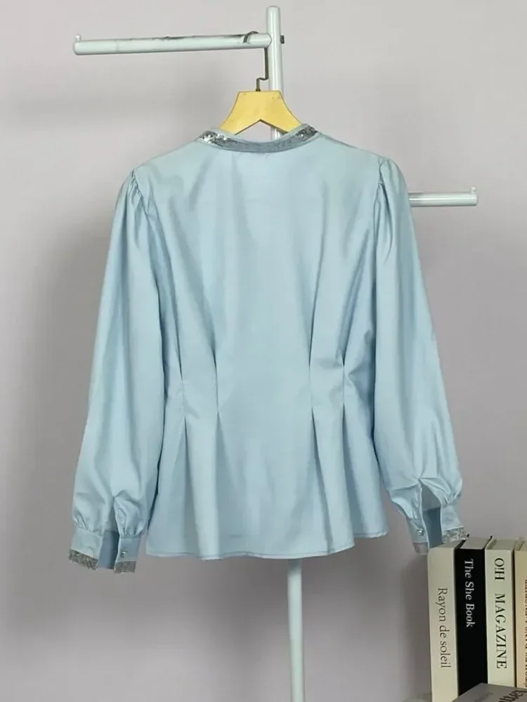 [NEW]FADFAD Atasan kemeja bermotif lengan panjang gaya kasual