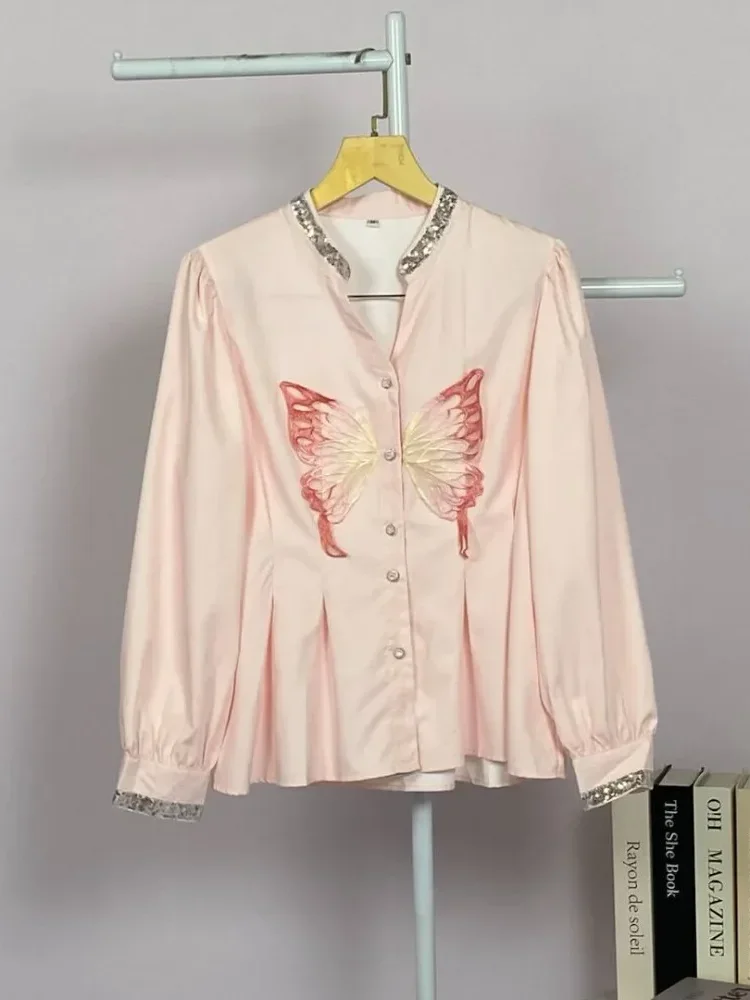 [NEW]FADFAD Atasan kemeja bermotif lengan panjang gaya kasual