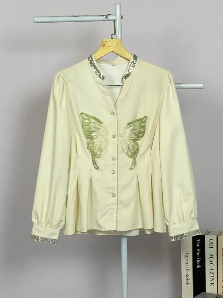 [NEW]FADFAD Atasan kemeja bermotif lengan panjang gaya kasual