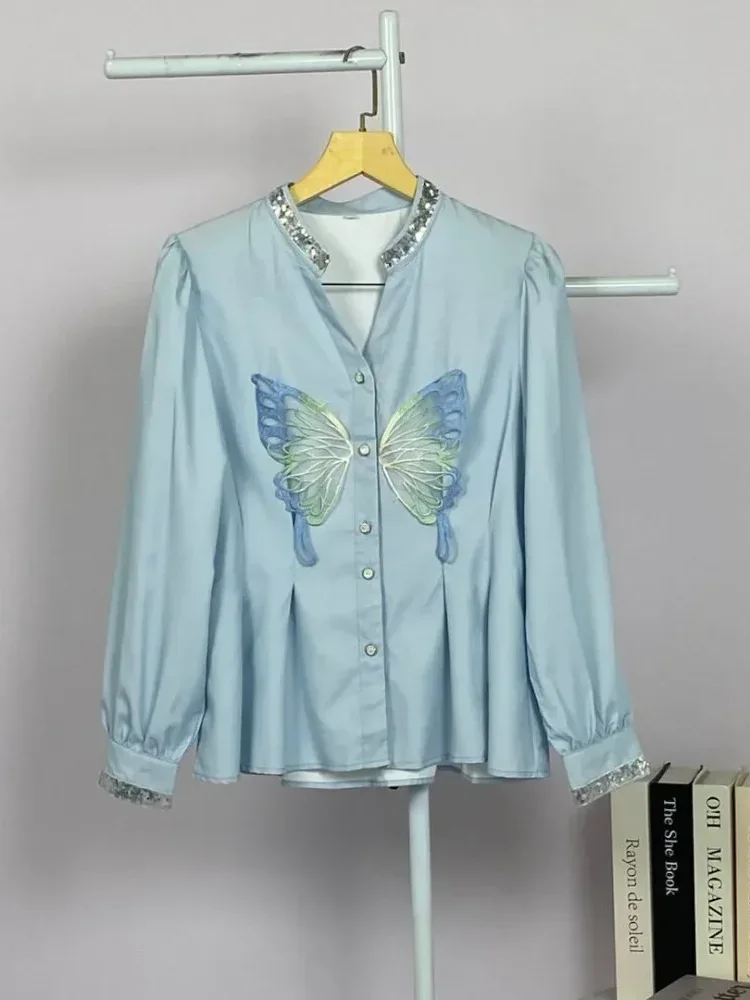 [NEW]FADFAD Atasan kemeja bermotif lengan panjang gaya kasual