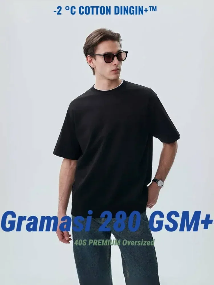 [READY STOCK]MODISH Kaos lengan pendek katun 100% untuk pria, kasual dan serbaguna, kaos lengan pendek warna solid untuk pria dan wanita