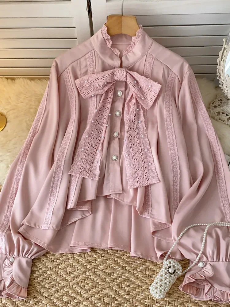 [NEW]CHICMORE Kemeja lengan panjang atasan longgar ceruk trendi