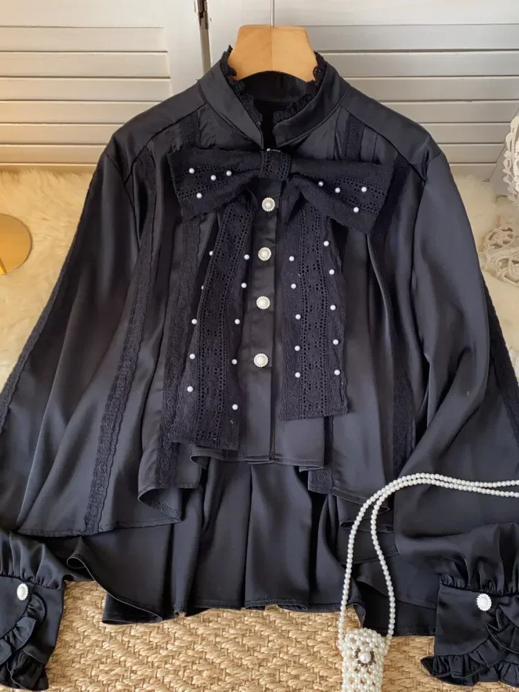 [NEW]CHICMORE Kemeja lengan panjang atasan longgar ceruk trendi