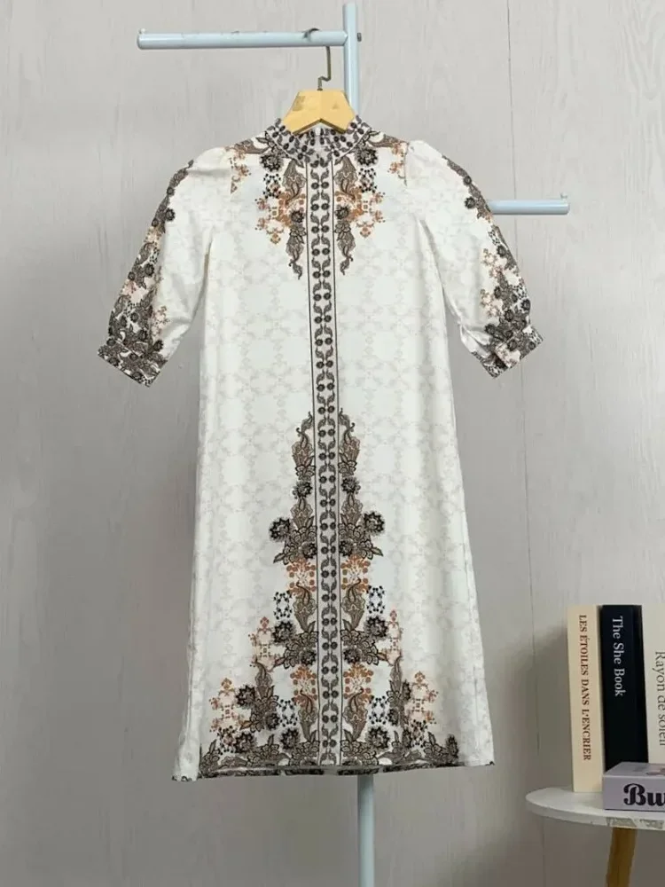 [DISKON KILAT]ASAYA Gaun elegan dengan motif posisi mode lengan panjang