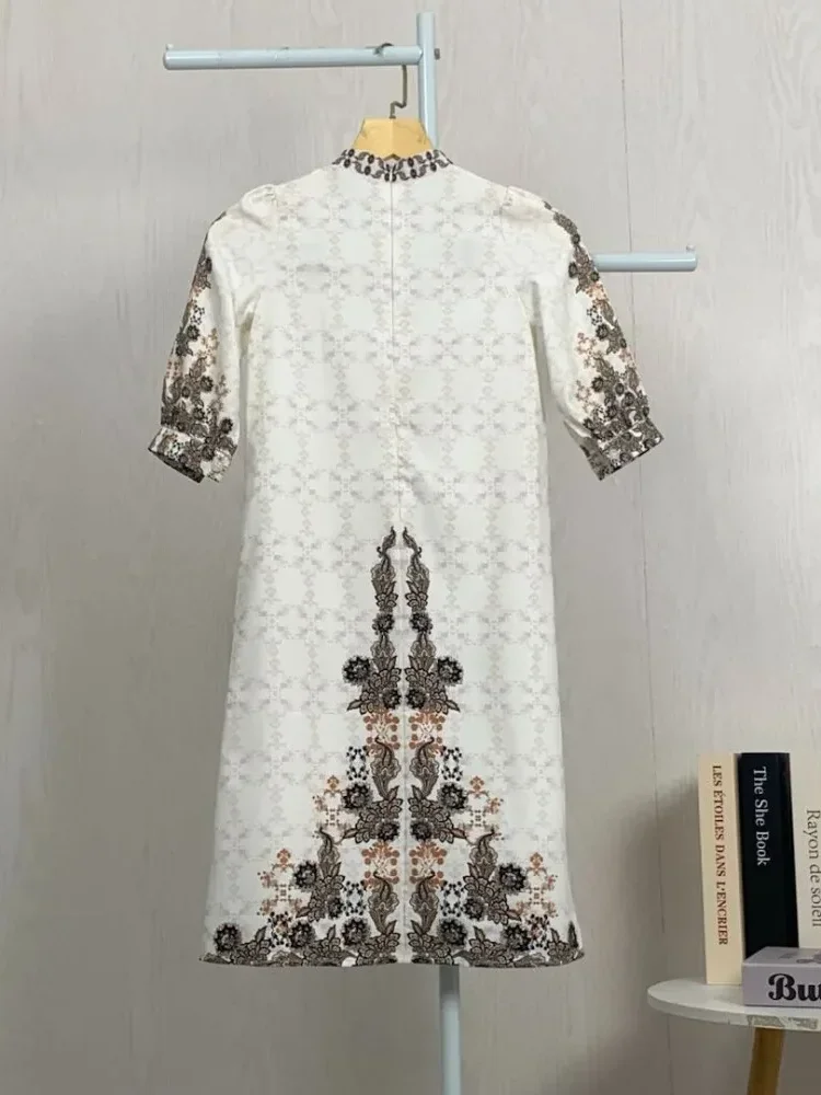 [DISKON KILAT]ASAYA Gaun elegan dengan motif posisi mode lengan panjang