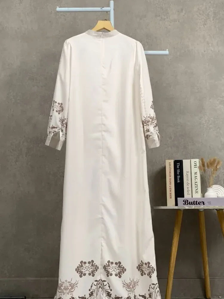 ASAYA Women's long-sleeved spliced printed commuting casual elegant dress