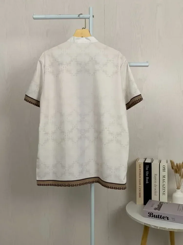 ASAYA Kaos lengan pendek pria dengan motif gaya
