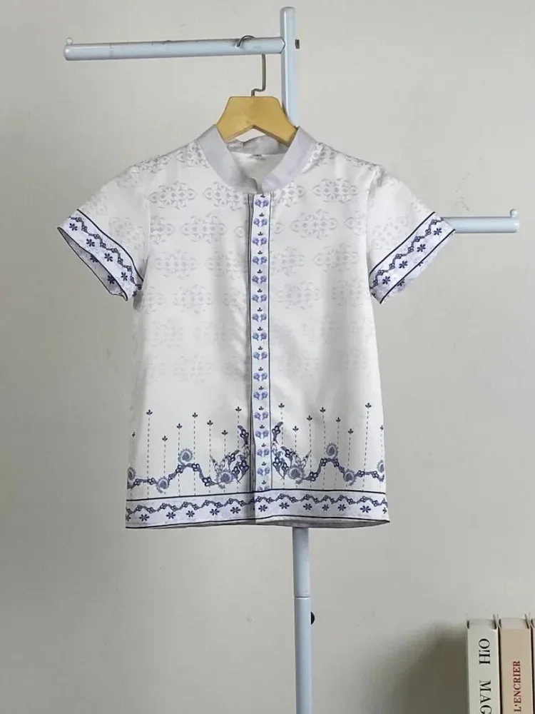[NEW]ASAYA Kaos lengan pendek pria dengan motif gaya