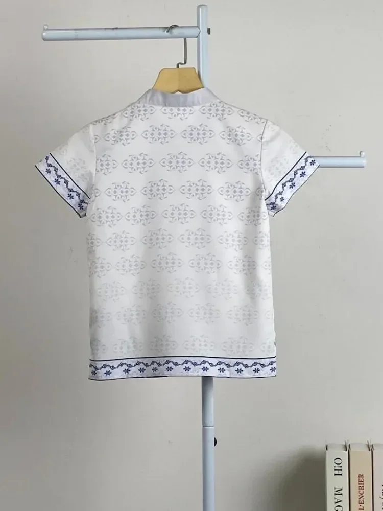 [NEW]ASAYA Kaos lengan pendek pria dengan motif gaya