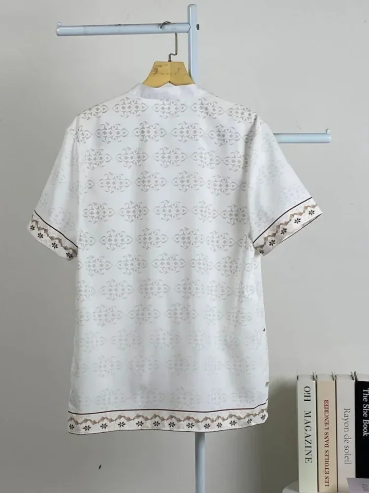 ASAYA Kaos lengan pendek pria dengan motif gaya