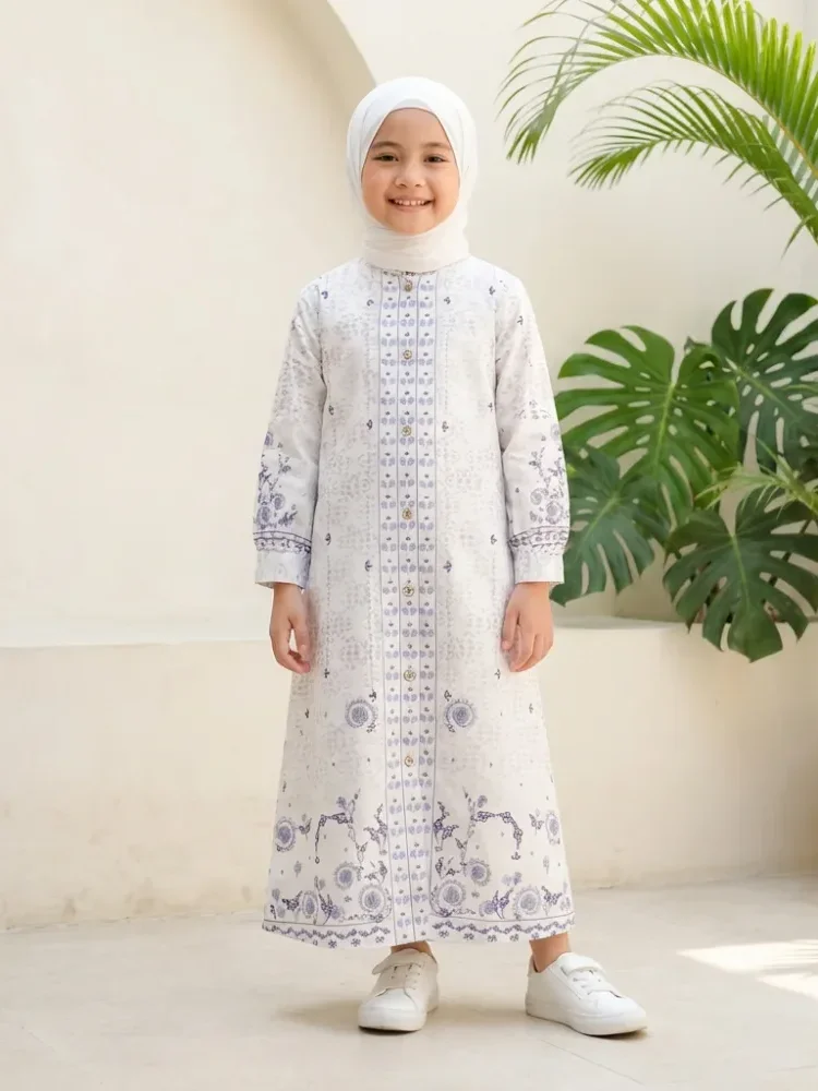 ASAYA Setelan ibu dan anak motif floral motif cetak premium gaya elegan modis kekinian untuk wanita