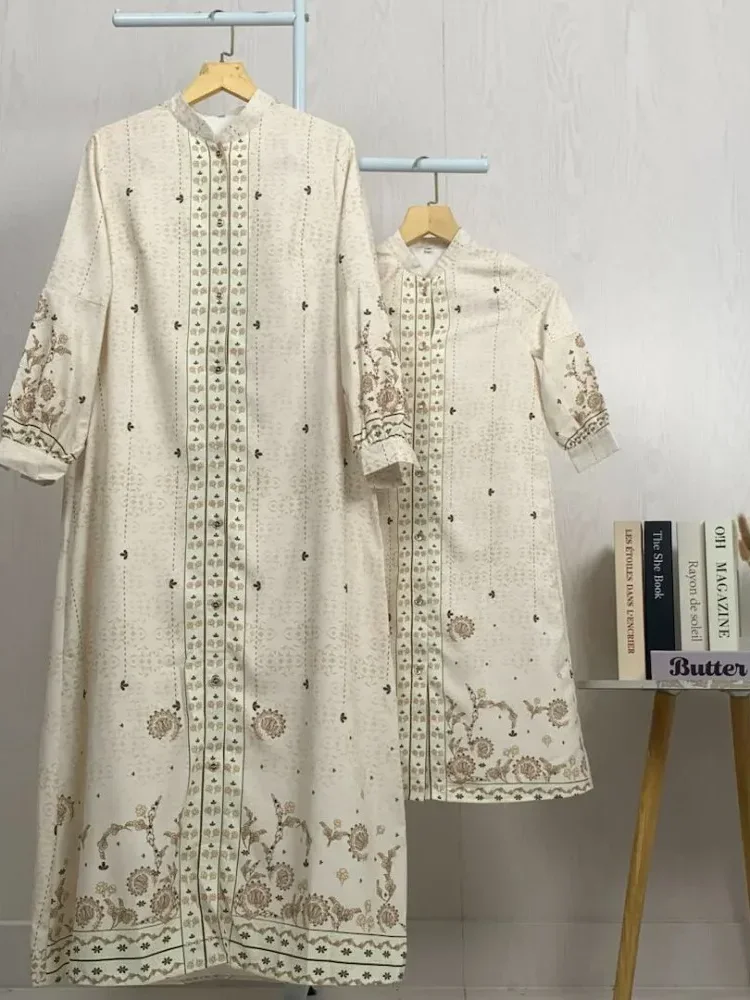 [READY STOCK]ASAYA Setelan ibu dan anak motif floral motif cetak premium gaya elegan modis kekinian untuk wanita