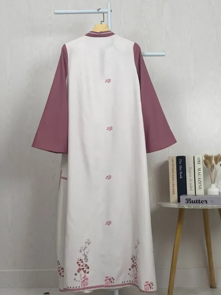 ASAYA Gaun elegan dengan motif posisi mode lengan panjang