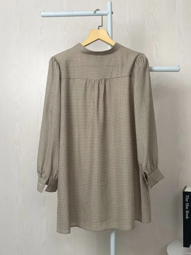 [READY STOCK]ASAYA Atasan kemeja lengan panjang  elegan longgar kasual cetak