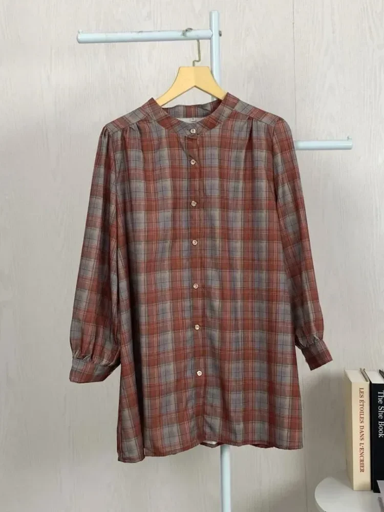 [READY STOCK]ASAYA Atasan kemeja lengan panjang  elegan longgar kasual cetak
