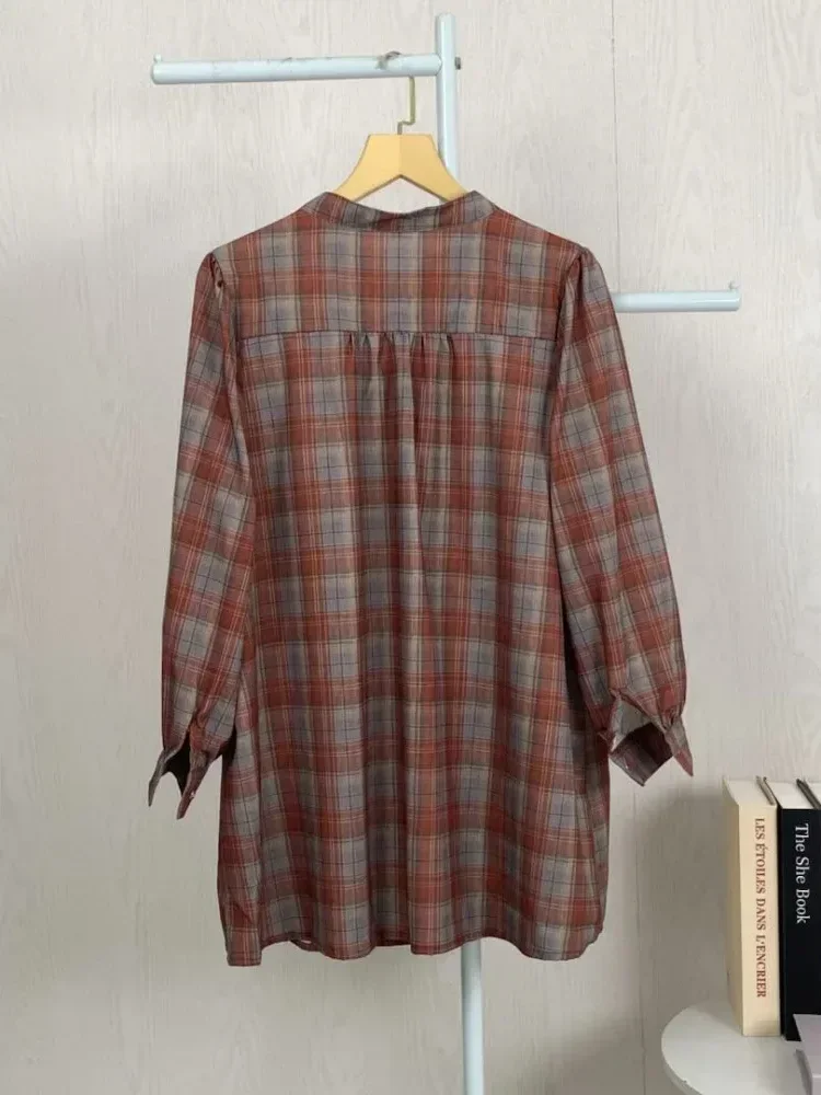[READY STOCK]ASAYA Atasan kemeja lengan panjang  elegan longgar kasual cetak