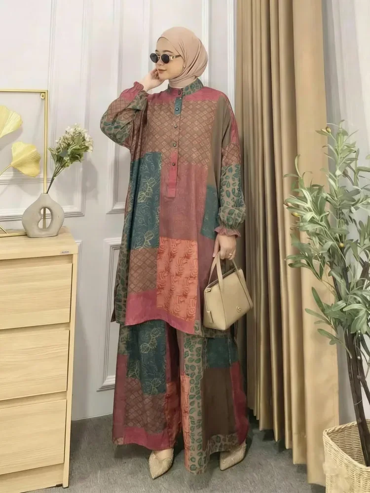 [READY STOCK]ASAYA Setelan dua potong atasan dan celana panjang wanita elegan terbaru