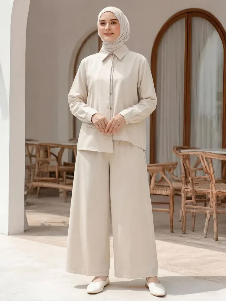 [READY STOCK]ASAYA Setelan dua potong atasan dan celana longgar aneka warna yang stylish.