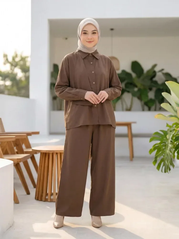 [READY STOCK]ASAYA Setelan dua potong atasan dan celana longgar aneka warna yang stylish.