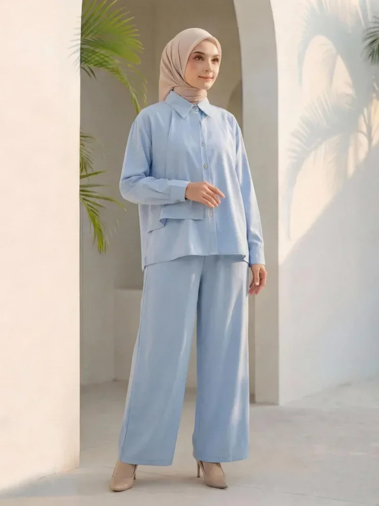 [READY STOCK]ASAYA Setelan dua potong atasan dan celana longgar aneka warna yang stylish.