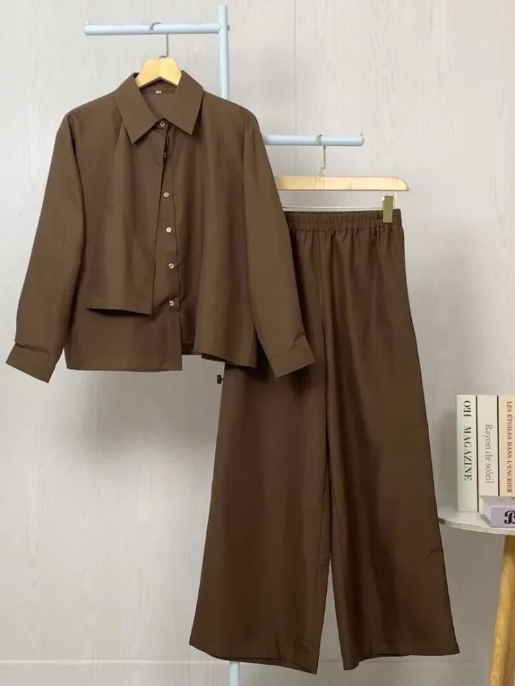 [READY STOCK]ASAYA Setelan dua potong atasan dan celana longgar aneka warna yang stylish.