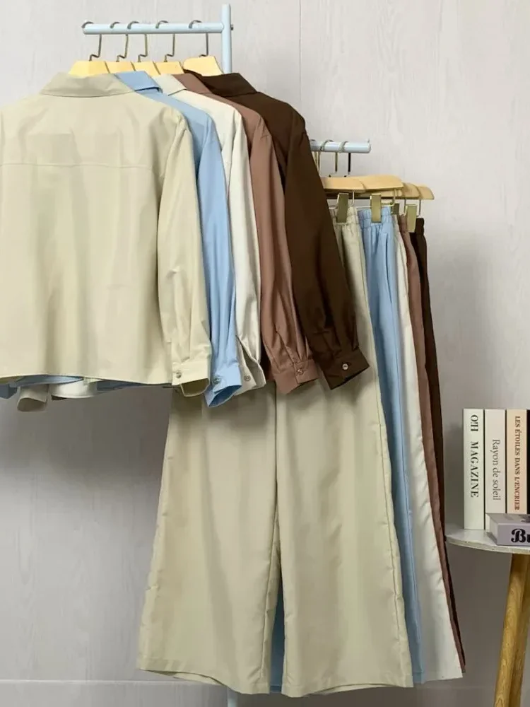 [READY STOCK]ASAYA Setelan dua potong atasan dan celana longgar aneka warna yang stylish.