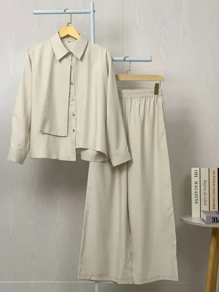 [READY STOCK]ASAYA Setelan dua potong atasan dan celana longgar aneka warna yang stylish.