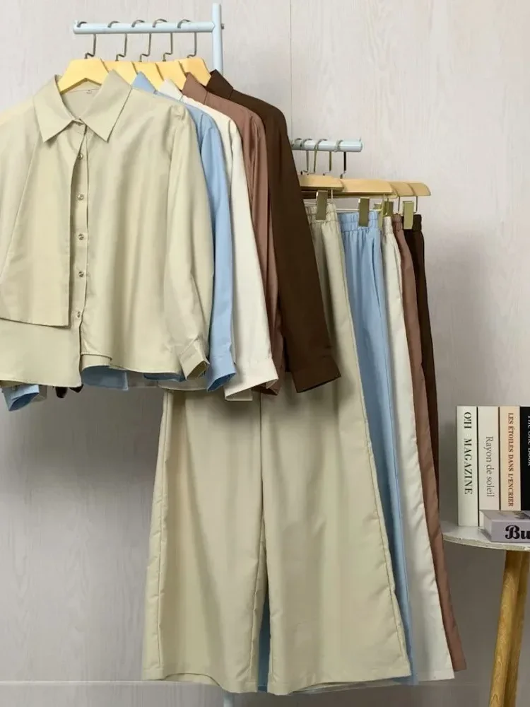 [READY STOCK]ASAYA Setelan dua potong atasan dan celana longgar aneka warna yang stylish.