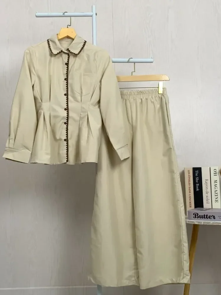 [READY STOCK]ASAYA Setelan dua potong yang stylish dan simpel: atasan + celana longgar