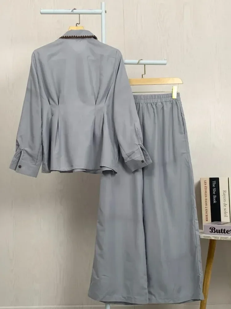 [READY STOCK]ASAYA Setelan dua potong yang stylish dan simpel: atasan + celana longgar