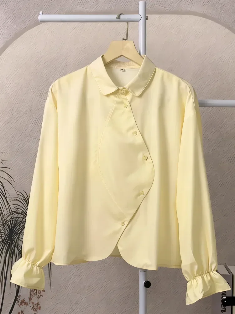 [READY STOCK]ASAYA Atasan kemeja desain kupu-kupu cantik lengan panjang untuk wanita gaya retro