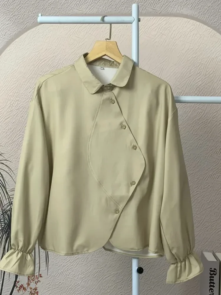 [READY STOCK]ASAYA Atasan kemeja desain kupu-kupu cantik lengan panjang untuk wanita gaya retro