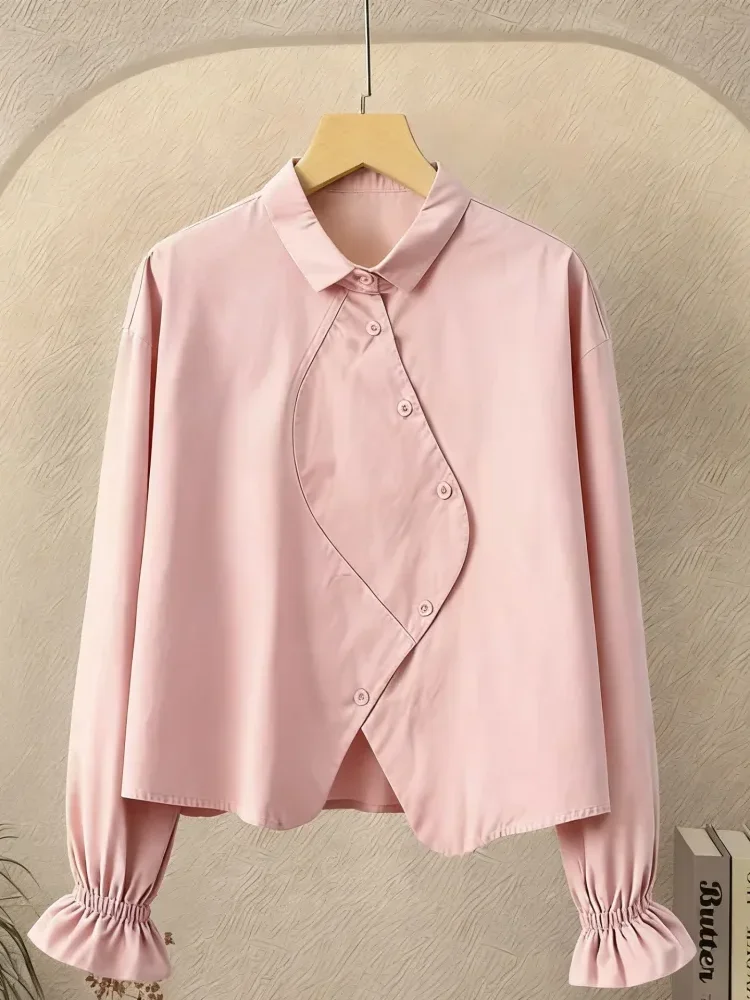 [READY STOCK]ASAYA Atasan kemeja desain kupu-kupu cantik lengan panjang untuk wanita gaya retro