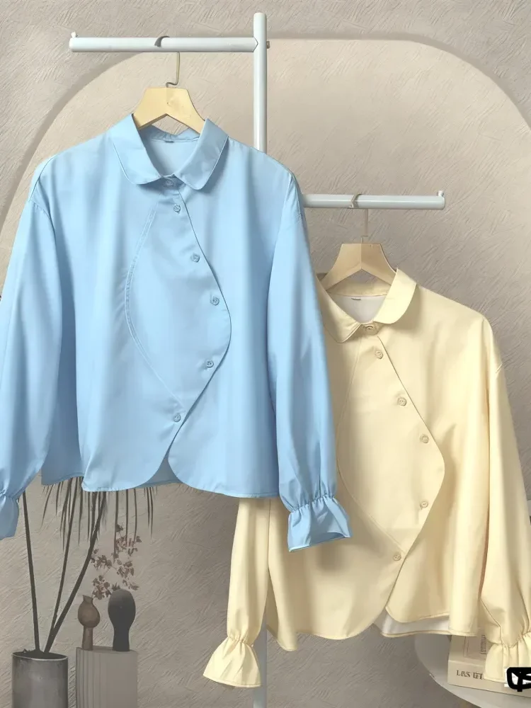 [READY STOCK]ASAYA Atasan kemeja desain kupu-kupu cantik lengan panjang untuk wanita gaya retro