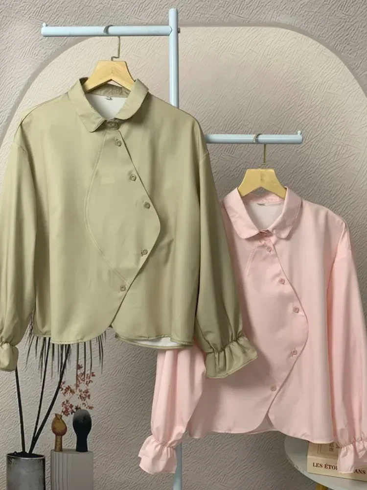 [READY STOCK]ASAYA Atasan kemeja desain kupu-kupu cantik lengan panjang untuk wanita gaya retro