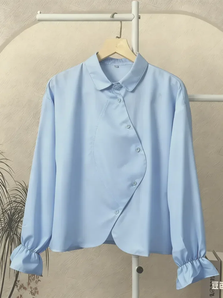 [READY STOCK]ASAYA Atasan kemeja desain kupu-kupu cantik lengan panjang untuk wanita gaya retro