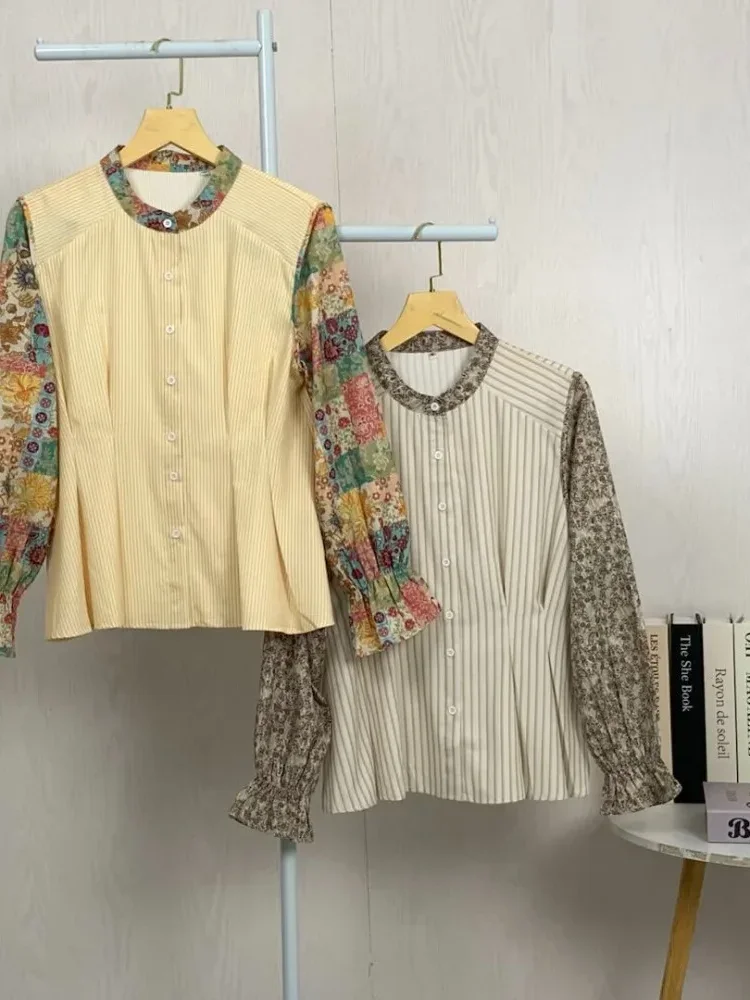 [READY STOCK]ASAYA Kemeja cetak temperamen gaya baru wanita atasan elegan