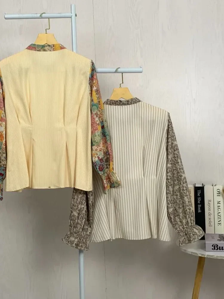 [READY STOCK]ASAYA Kemeja cetak temperamen gaya baru wanita atasan elegan