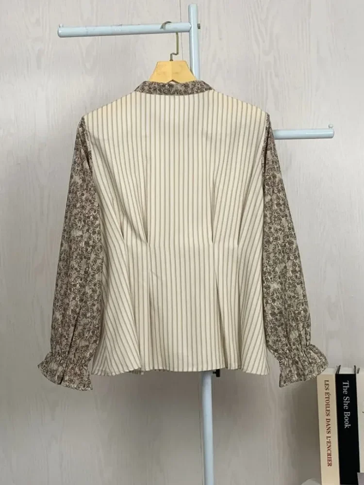 [READY STOCK]ASAYA Kemeja cetak temperamen gaya baru wanita atasan elegan