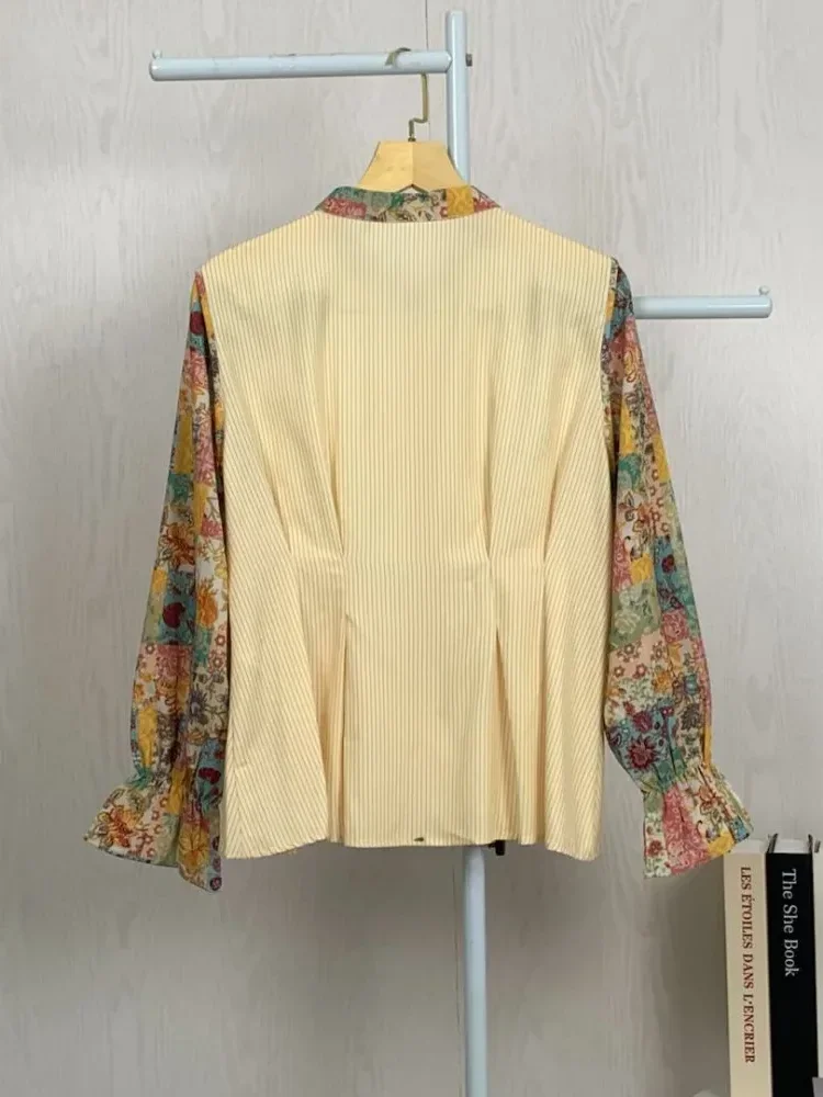 [READY STOCK]ASAYA Kemeja cetak temperamen gaya baru wanita atasan elegan