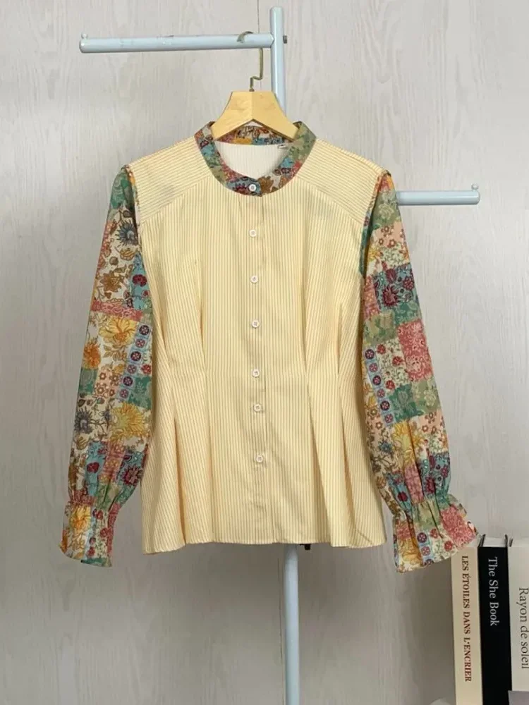 [READY STOCK]ASAYA Kemeja cetak temperamen gaya baru wanita atasan elegan